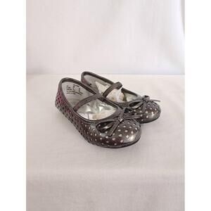 Jessica Simpson Shoes Gulianna Ballet Flats Pewter Gray Pink Hearts Metallic 6.5
